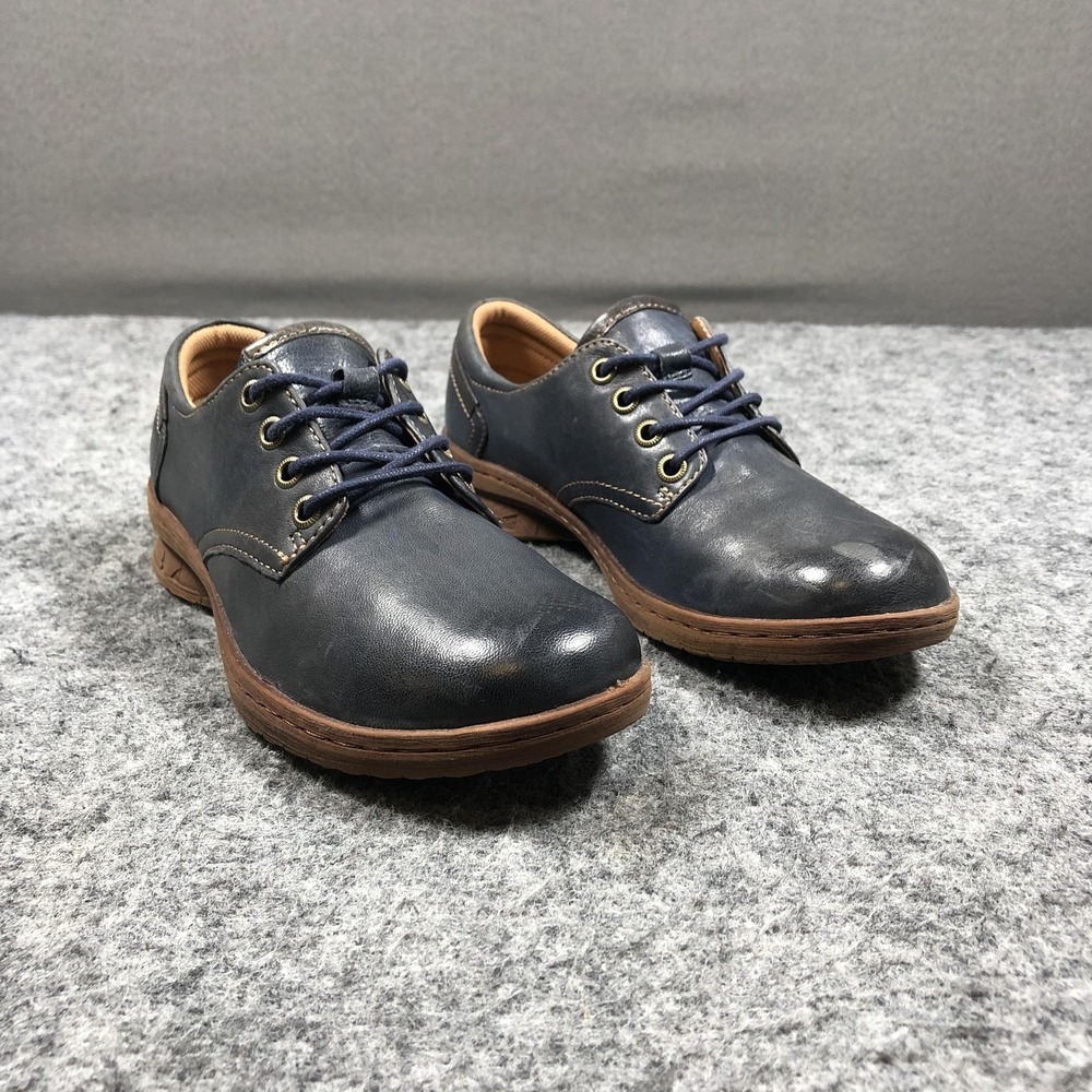 Comfortiva Align Shoes Womens Size 7 N Blue Leather Lace Up‎ Oxford Comfort